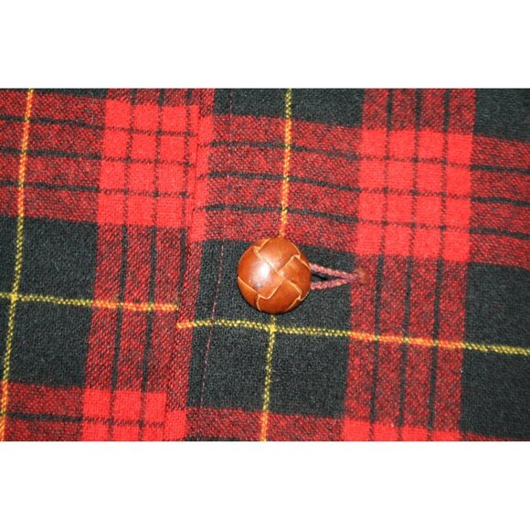 VTG Pendleton Wool Plaid Shirt Jacket 3 Button Pocket Topster Mens M Lumberjack - Picture 6 of 10